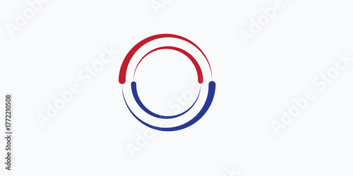 Circle arrow icon set Blue and red. Symbol of reload, refresh, loading, recycle and repeat. Interconnecting round arrow vector icons set.Eps 10