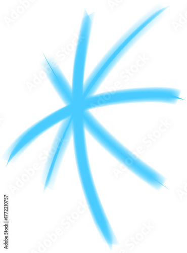 abstract blue star shape