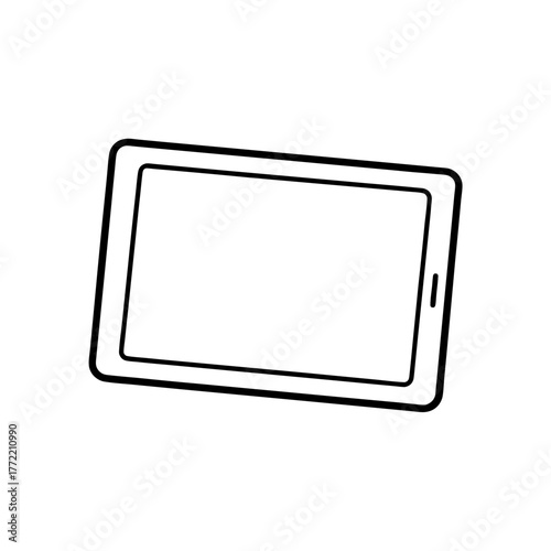 Illustration of a tablet device on transparent background