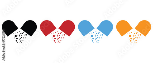 “Comprehensive Vitamins & Supplements Icon Set — Capsules, Minerals, Oils, and Beauty-Enhancing Nutrients, Editable Vector IllustrationWeb