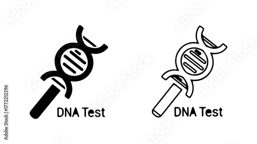 Dna test icons with transparent background