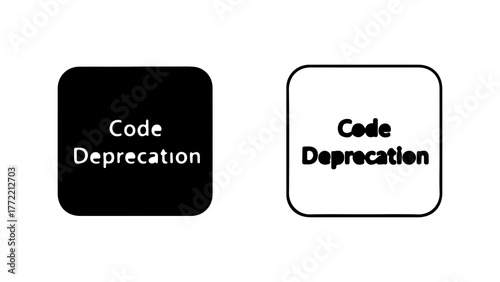 Code deprecation warning signs with transparent background