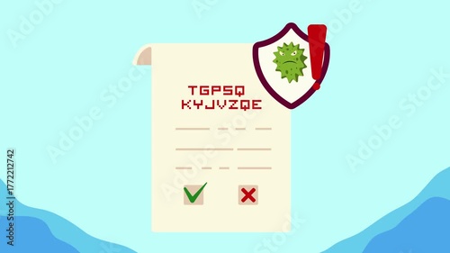 warning hiject cyber security notif malware virus trojan scam animation