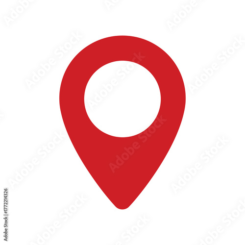 Free Download Red map pin icon for digital location tracking, navigation, and marking destinations on maps and applications - GFXLoad
