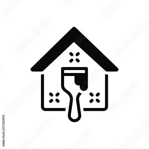 Black solid icon for redecoration