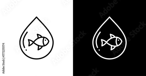 Fish Oil White Icon Set Design