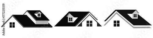 Modern Home Roof Property Logo — Real Estate Vector Icon DesignWeb