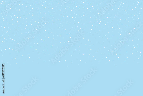 Light blue winter Christmas background with falling snowflakes, vector illustration. Abstract New Year's holiday sky. Graphic, background for posters, covers, labels, postcards with space for text