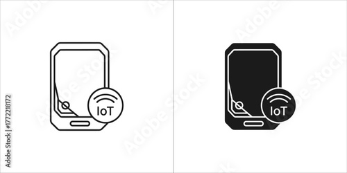 Smartphone with iot icon