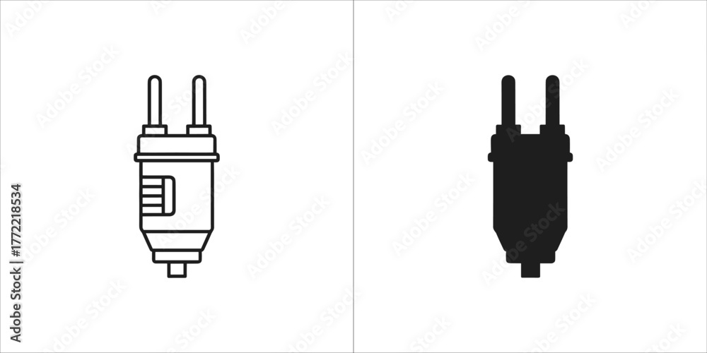 Obraz premium Illustration of a fuse in black and white