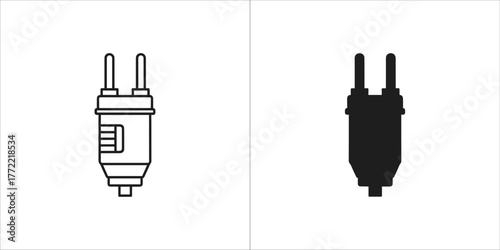 Illustration of a fuse in black and white