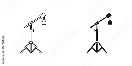 Microphone stand icon