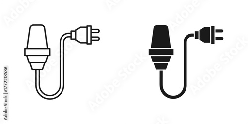 Electric plug and socket icon