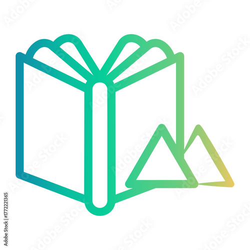 art book Line Gradient Icon