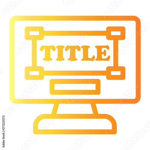 title Line Gradient Icon