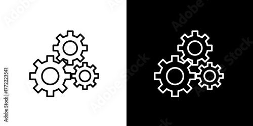 Essential Gear Mechanism Icon for Settings, Configuration, and Workflow Optimization in Digital Systems and Mechanical Processes
