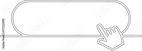 Hand pointing at a button for selection