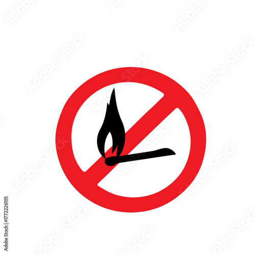 No Matches Sign Safety First