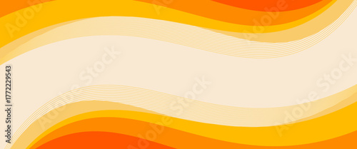 Bright wavy background with warm retro autumn colors. Cool hippie background. Retro psychedelic wavy design. poster, website, cover, flayer