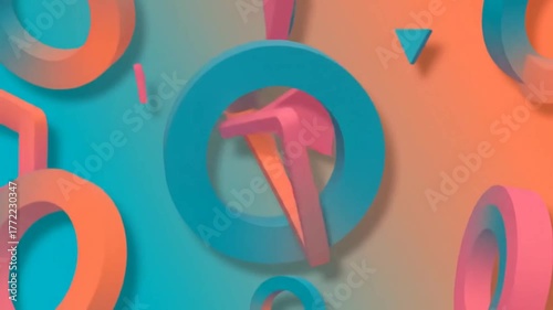 Minimal Geometric Loop Motion Background – Abstract Shape Animation (8s)