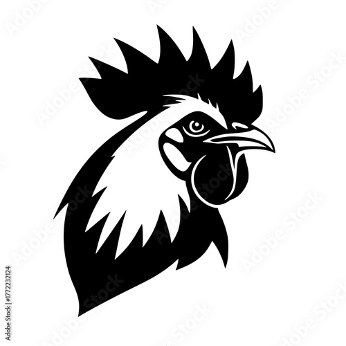 A striking vector illustration of a proud rooster symbolizing strength, sunrise, and new beginnings. Perfect for farm logos, organic brands, or country themed designs.