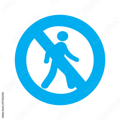 No Pedestrian Sign
