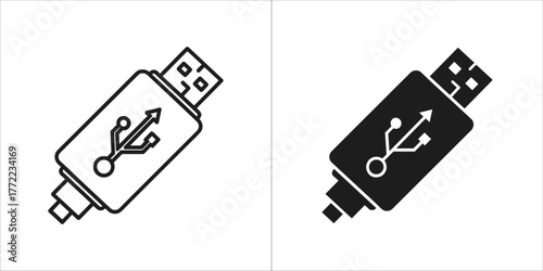 Usb flash drive icon, a portable storage device