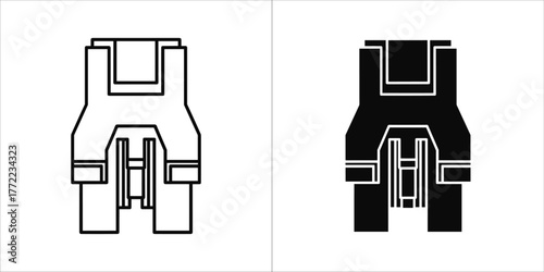 Black and white illustration of a car seat