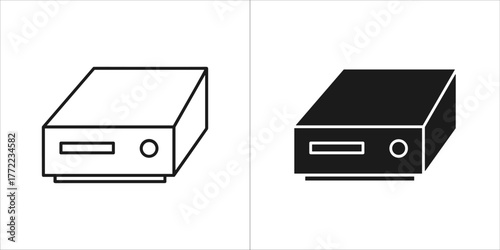 Computer case icon, a device that contains the main components