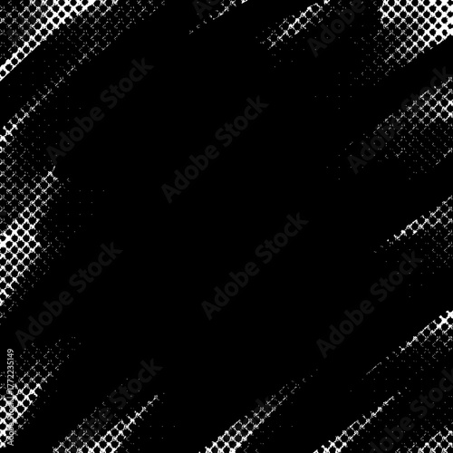 ハーフトーンの手描きペイント、黒