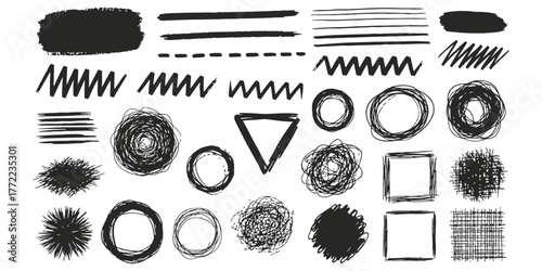 hand-drawn sketch texture set