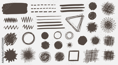 sketch texture element set