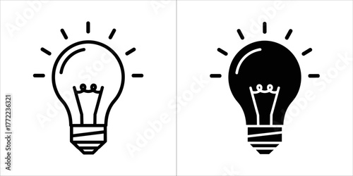 Classic incandescent light bulb in vector format