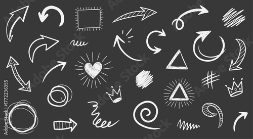 Chalkboard Doodle Icon Set