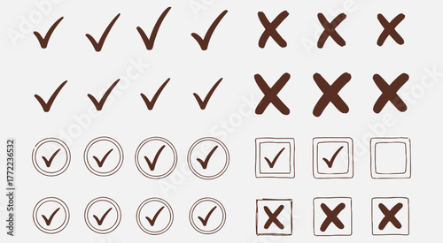 Check and X Mark Variations
