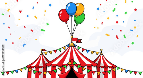 Circus Tent with Balloons