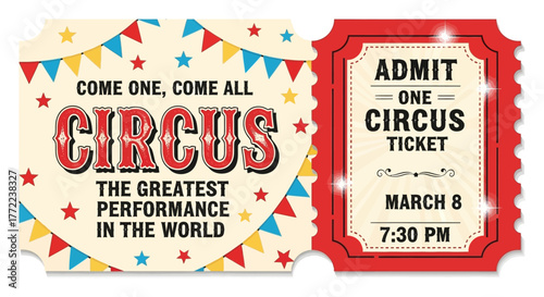 Circus Admission Ticket Set