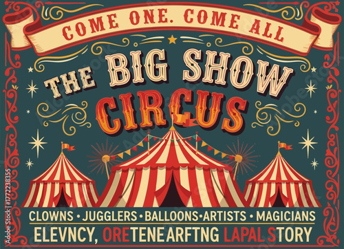 Vintage Circus Show Poster