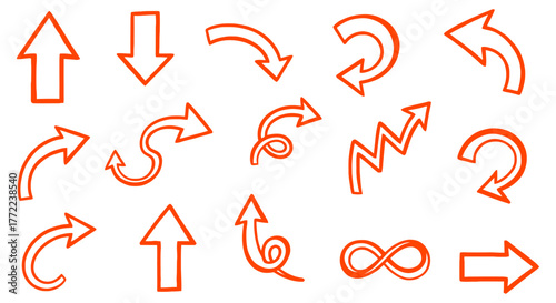 red directional arrow bundle