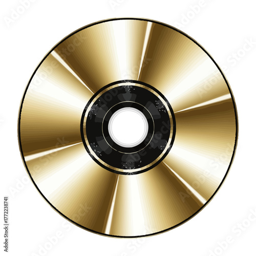 gold compact disc illustration