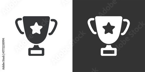 Championship Trophy icon. Solid glyph series icon