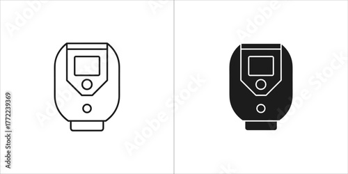 Blood glucose meter icon, medical device