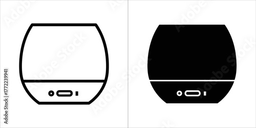 Essential oil diffuser icon set, aromatherapy and relaxation