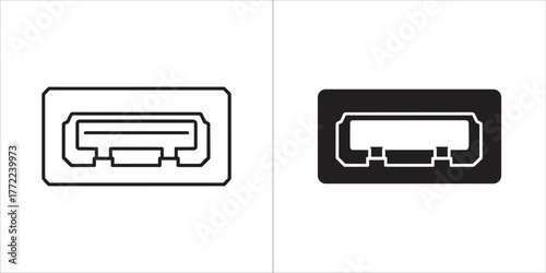 Usb port icon in vector illustration