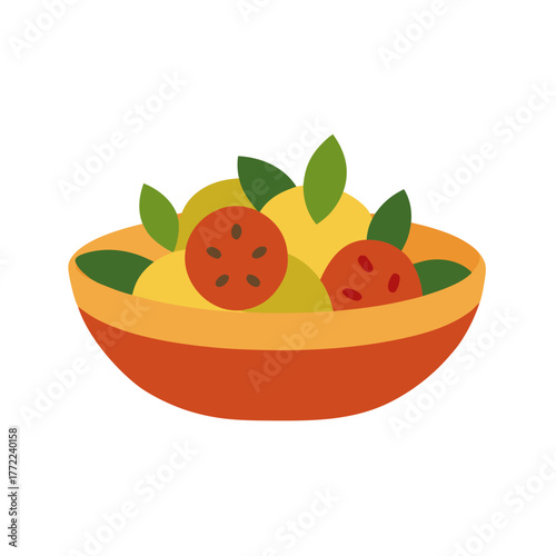  Maghrebi Salad Vector Illustration