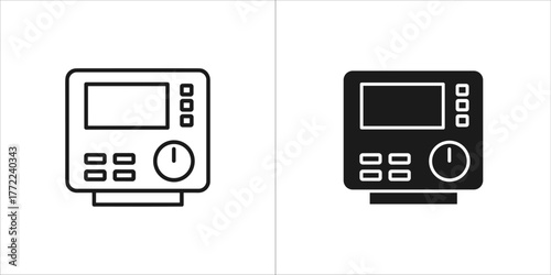 Oscilloscope icon, laboratory and science concept