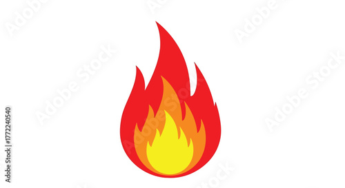 Vibrant flame with intense colors, representing passion, energy, and transformation