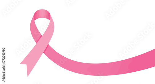 Pink ribbon, international symbol of breast cancer awareness month in october