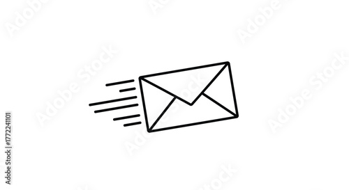 Sending email message, fast delivery, newsletter subscription, communication and digital marketing concept