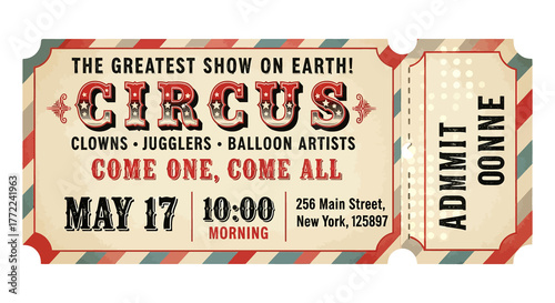 Vintage Circus Entry Ticket